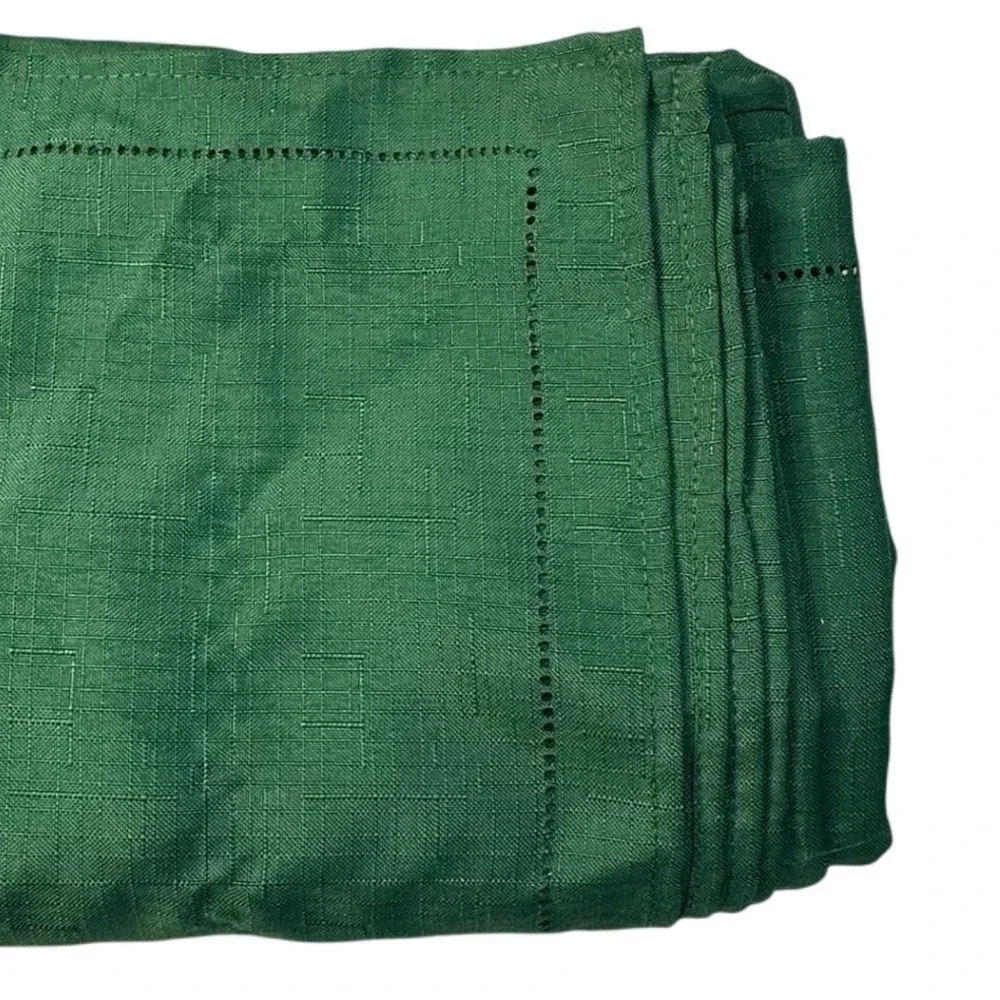 Holiday Things‎ Green Tablecloth 120x60 Rectangle Linen Look Linens N Things